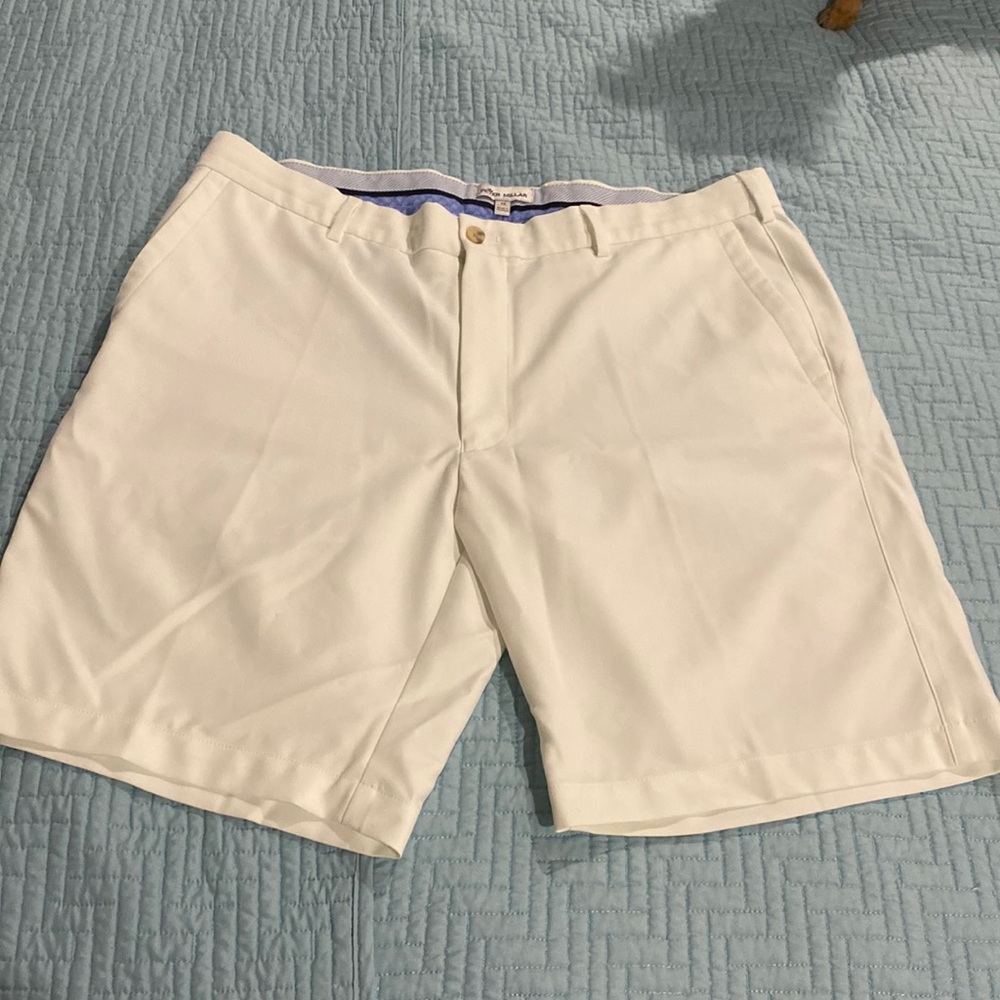 White Peter millar shorts. Never worn. New.